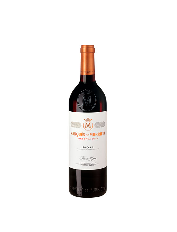 botella de vino tinto marques de murrieta reserva 2015
